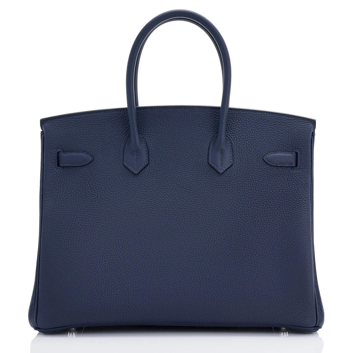 Hermes Blue Nuit "Verso" Rose Pourpre 35cm Birkin