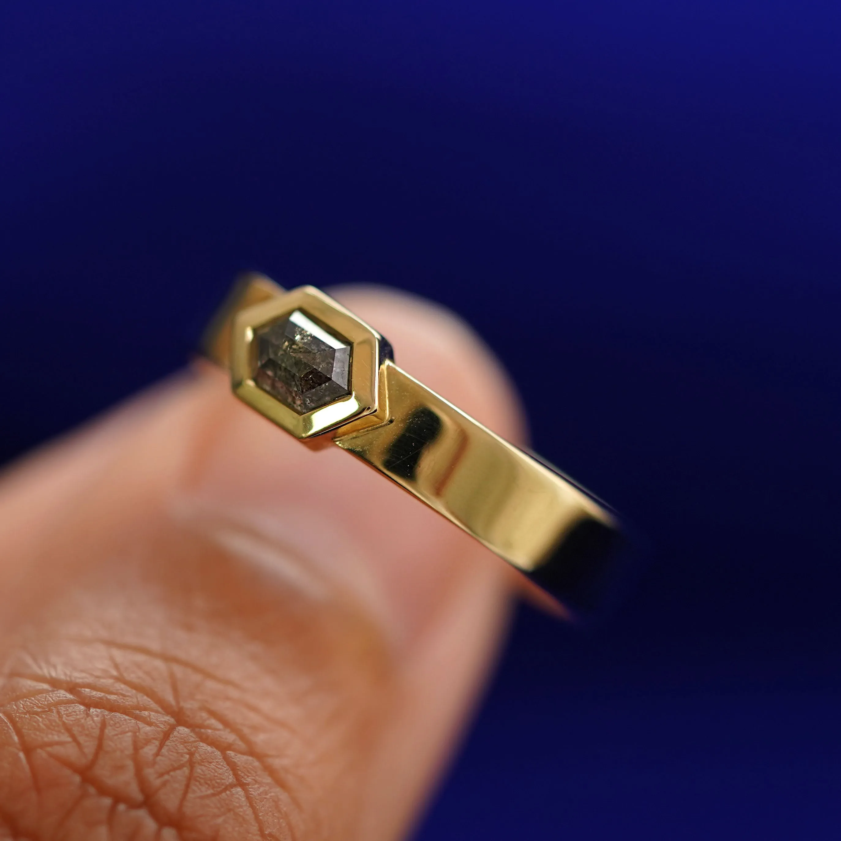 Hexagon Diamond Band
