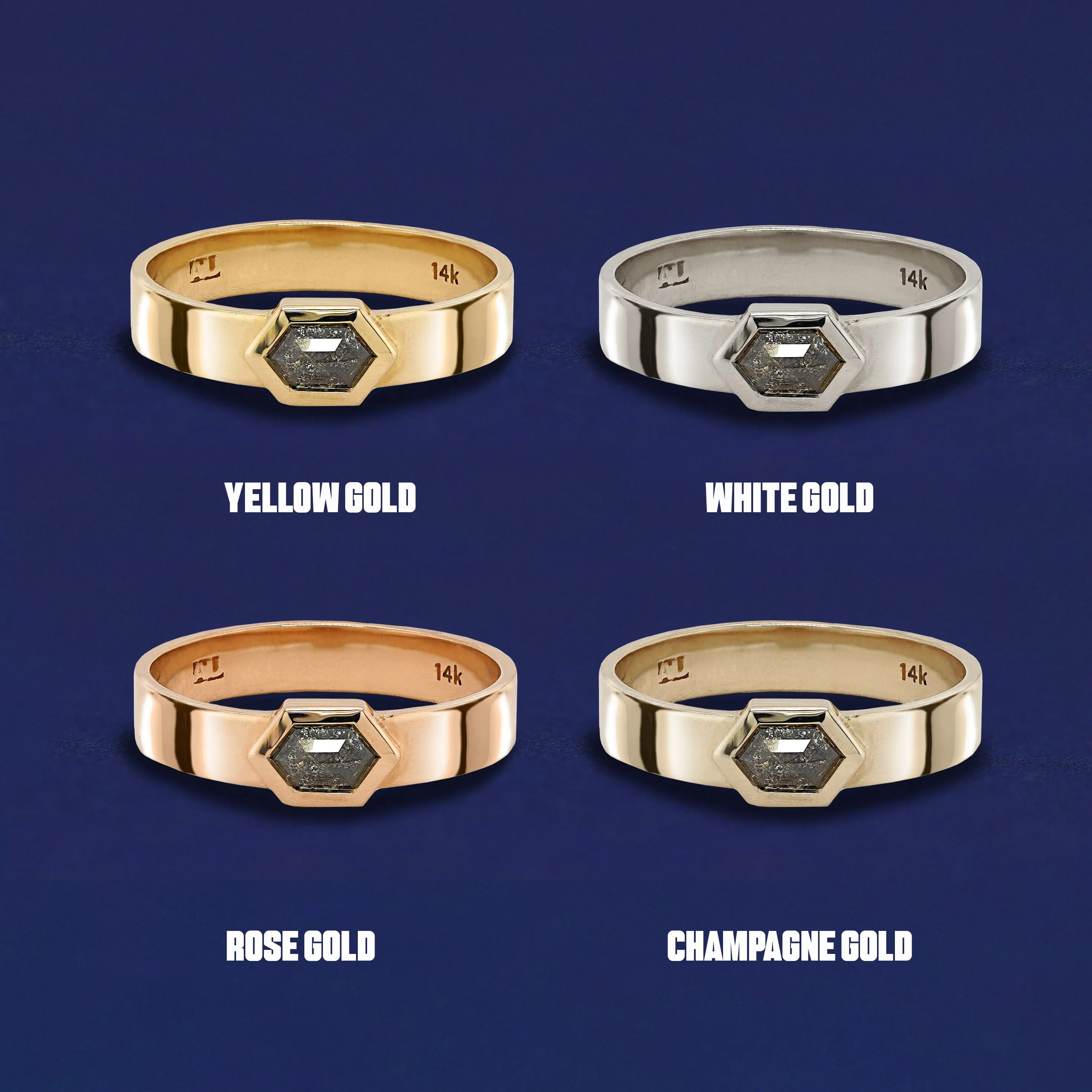 Hexagon Diamond Band