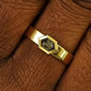 Hexagon Diamond Band