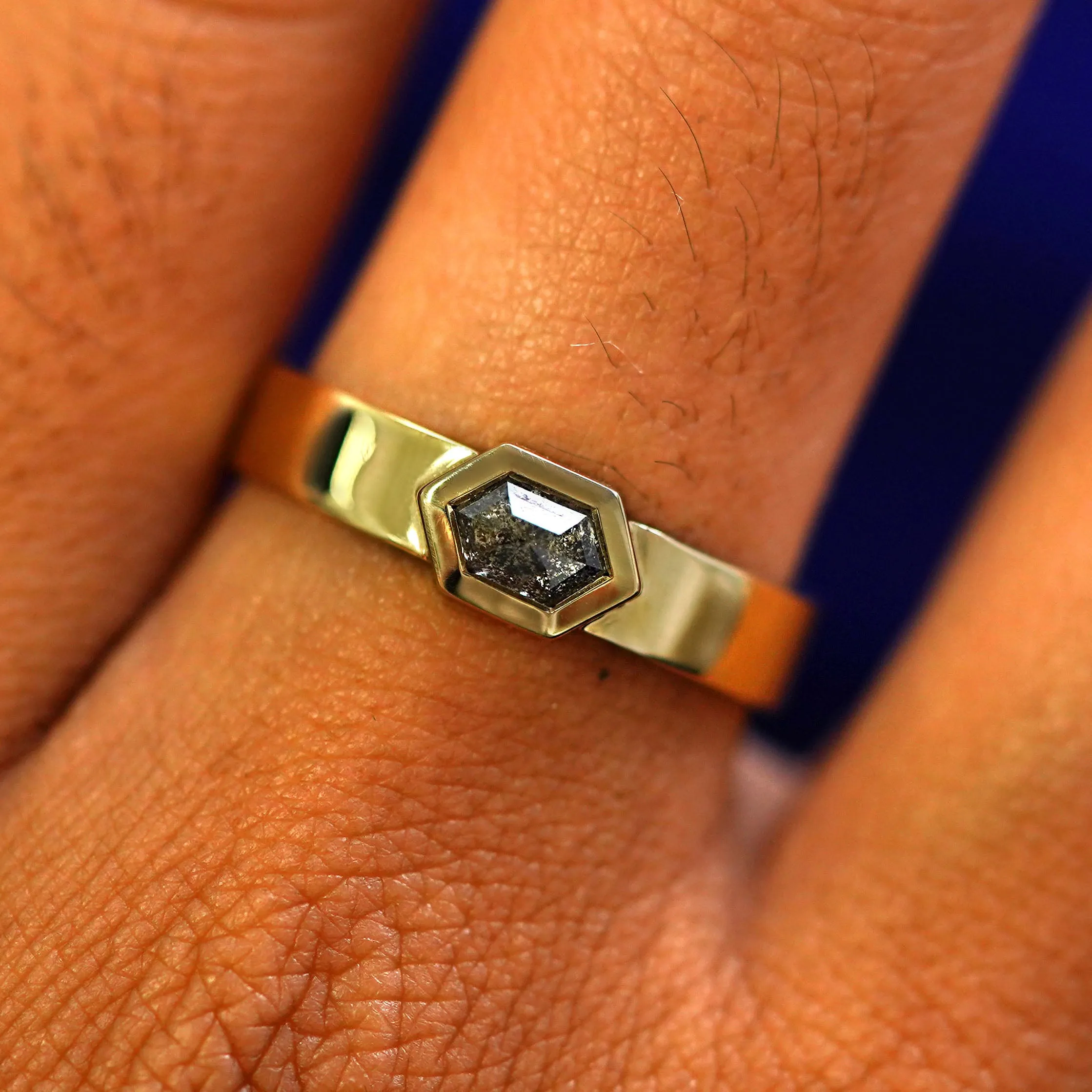 Hexagon Diamond Band