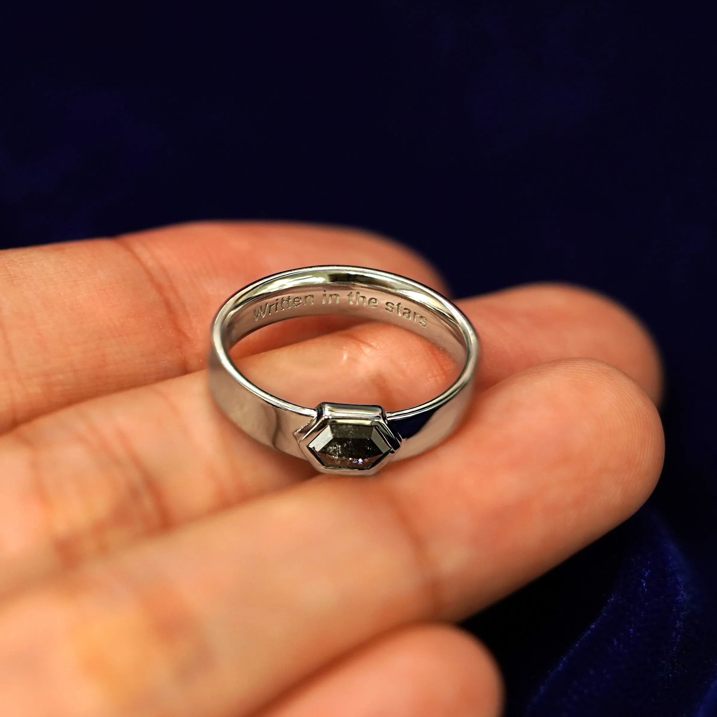 Hexagon Diamond Band