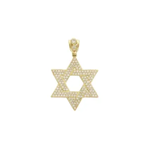 Iced- Out Classic Star of David Pendant (14K)