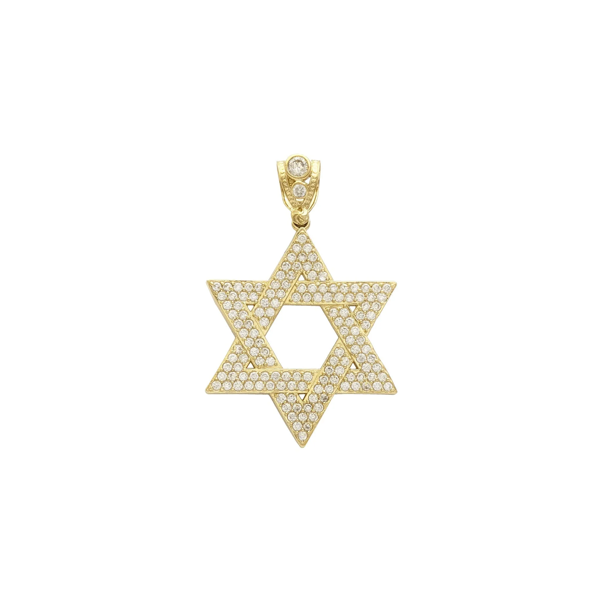 Iced- Out Classic Star of David Pendant (14K)