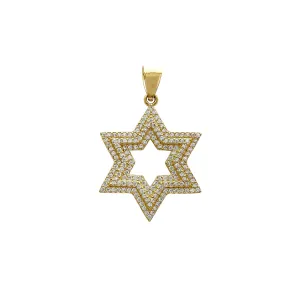 Iced-Out Star Of David Pendant (14K)