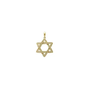 Icy Star of David Pendant (14K)