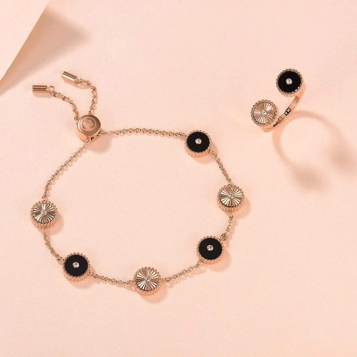 Kanz / Ring Black Rose Gold
