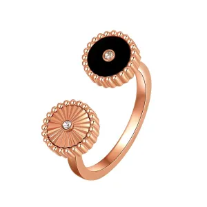 Kanz / Ring Black Rose Gold