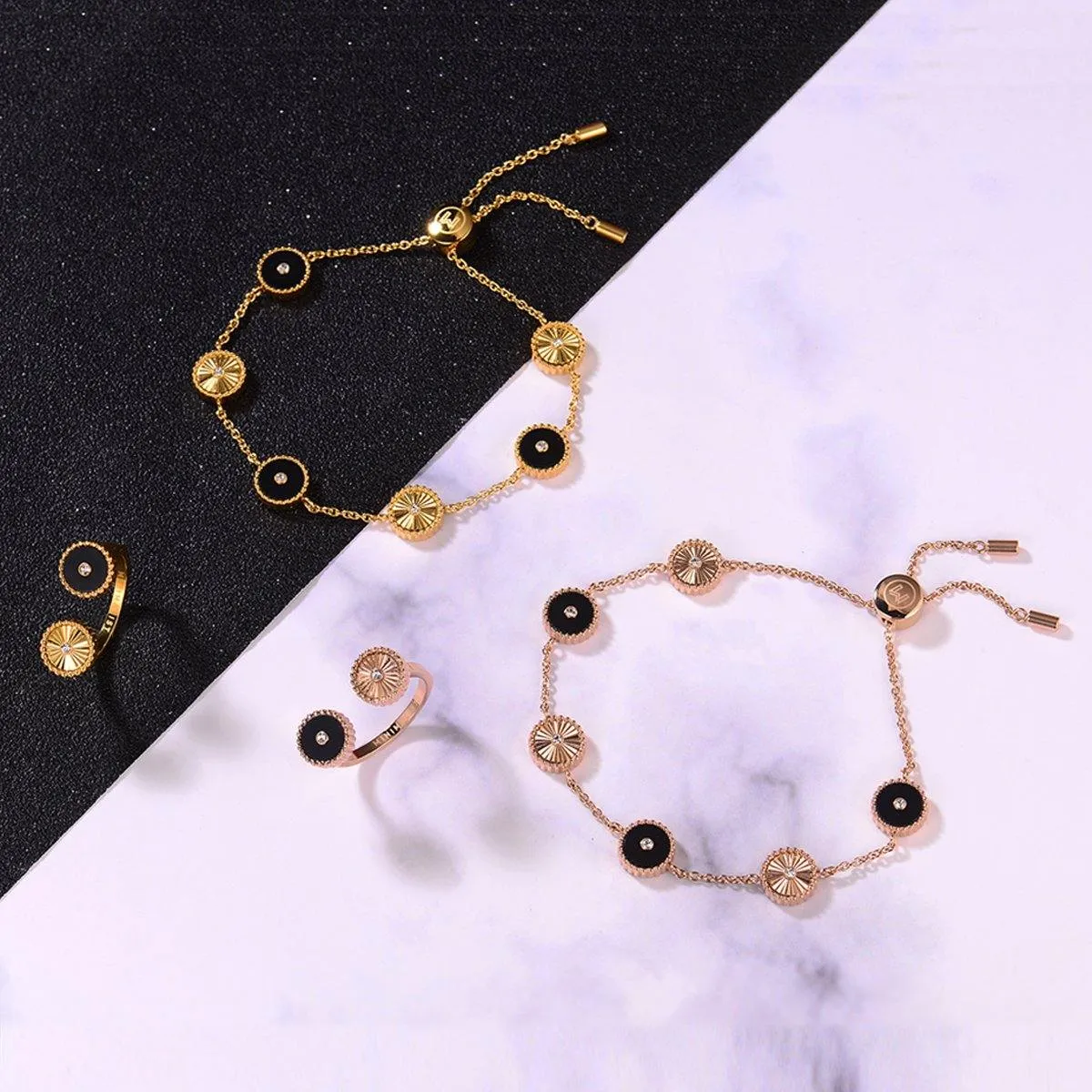 Kanz / Ring Black Rose Gold