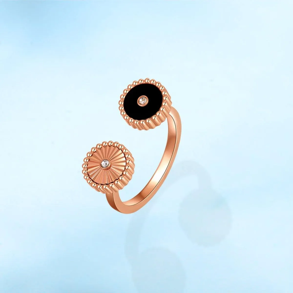 Kanz / Ring Black Rose Gold