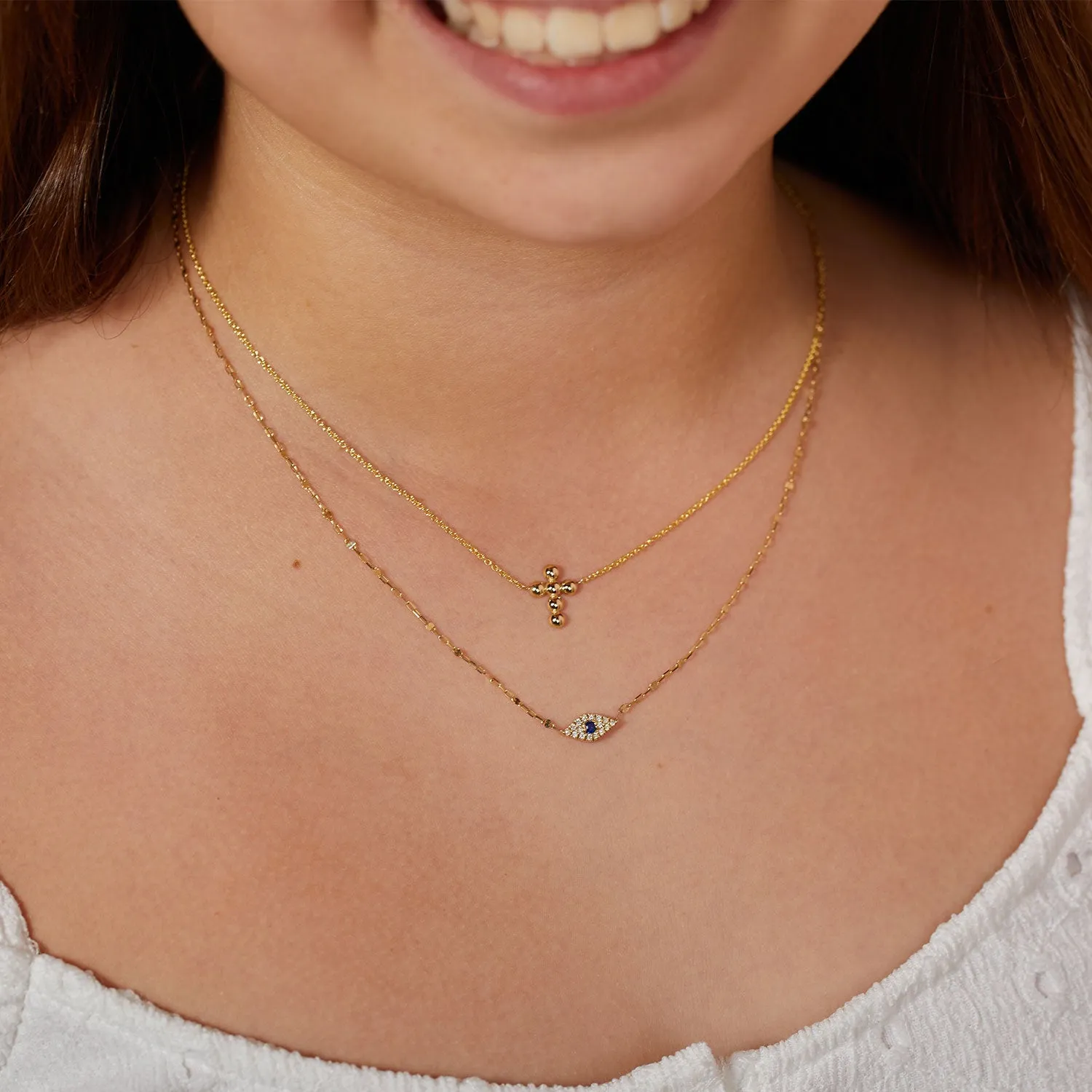 Kids Bubble Cross Necklace