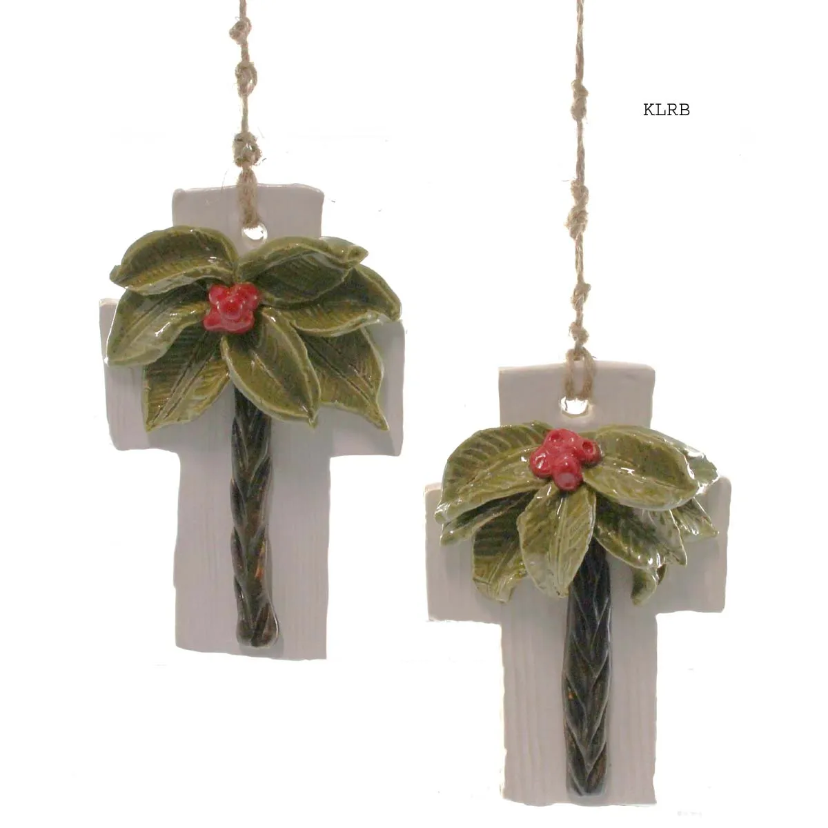 Kimberly Lang's Original Hurricane Cross, White w/red berries