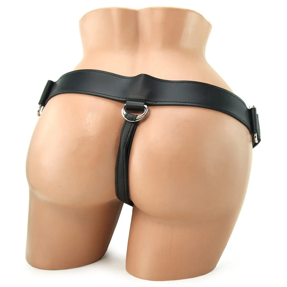 King Cock Strap-On Harness with 8 Inch Cock in Brown