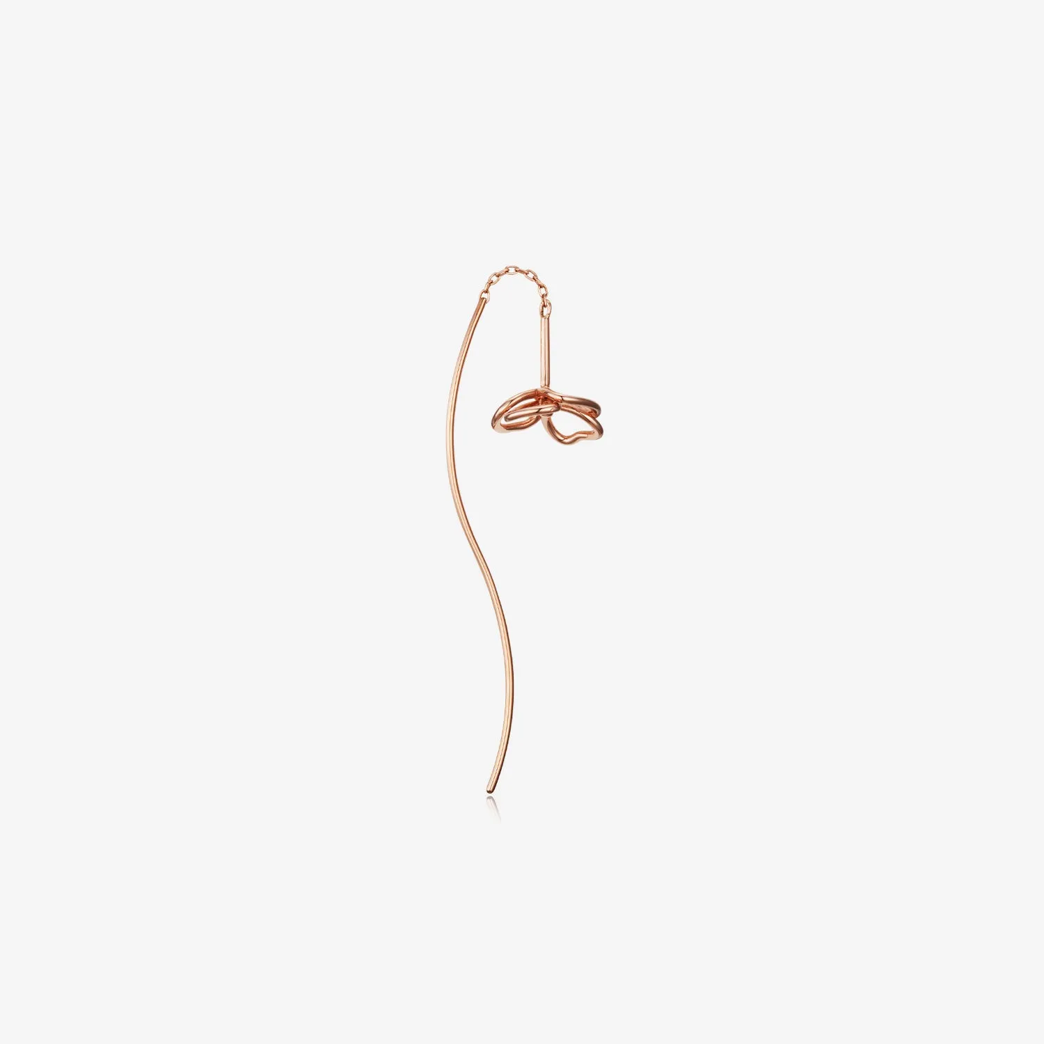 La D.D One-sided Gold Earring JDDERVS06XX
