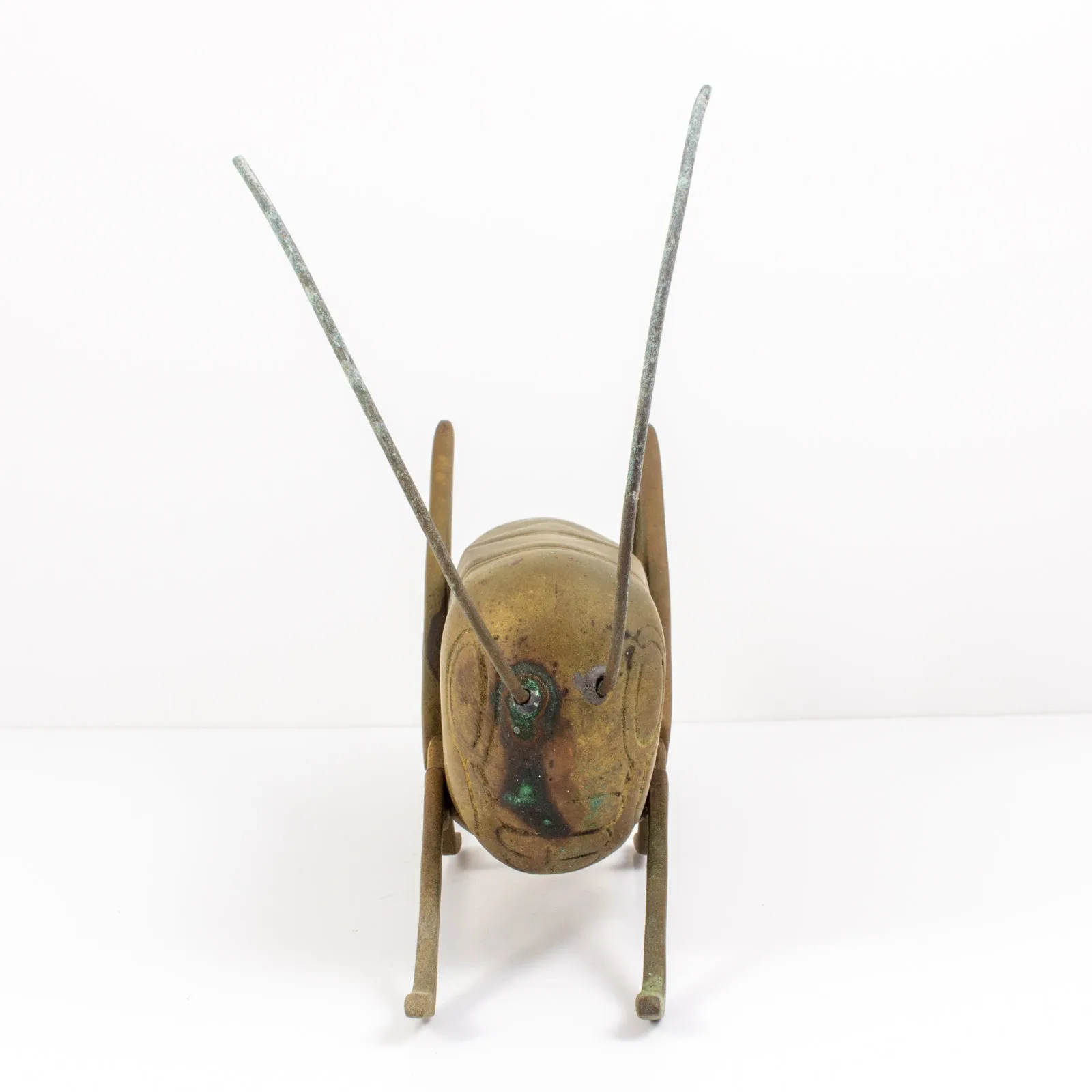 Large Mid-Century Brass Cricket