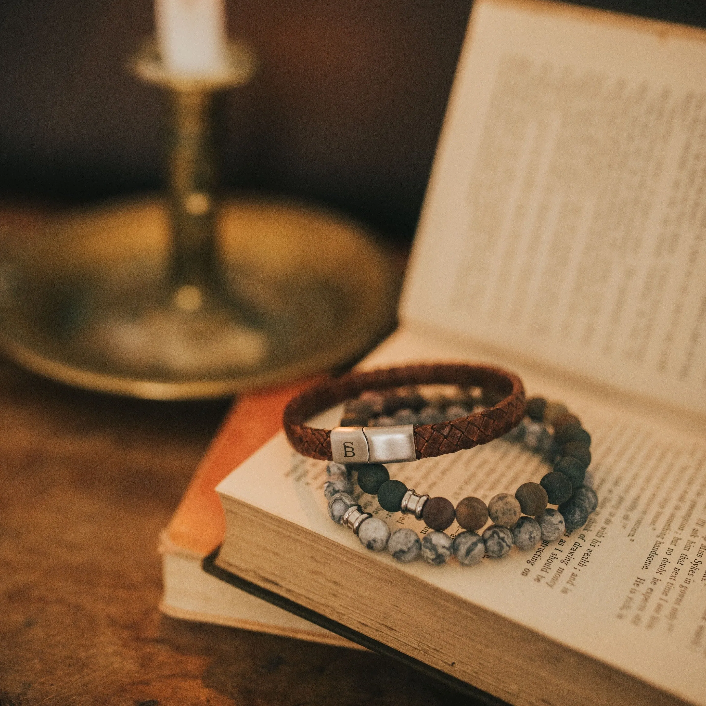 Leather Bracelet Riley - Caramel