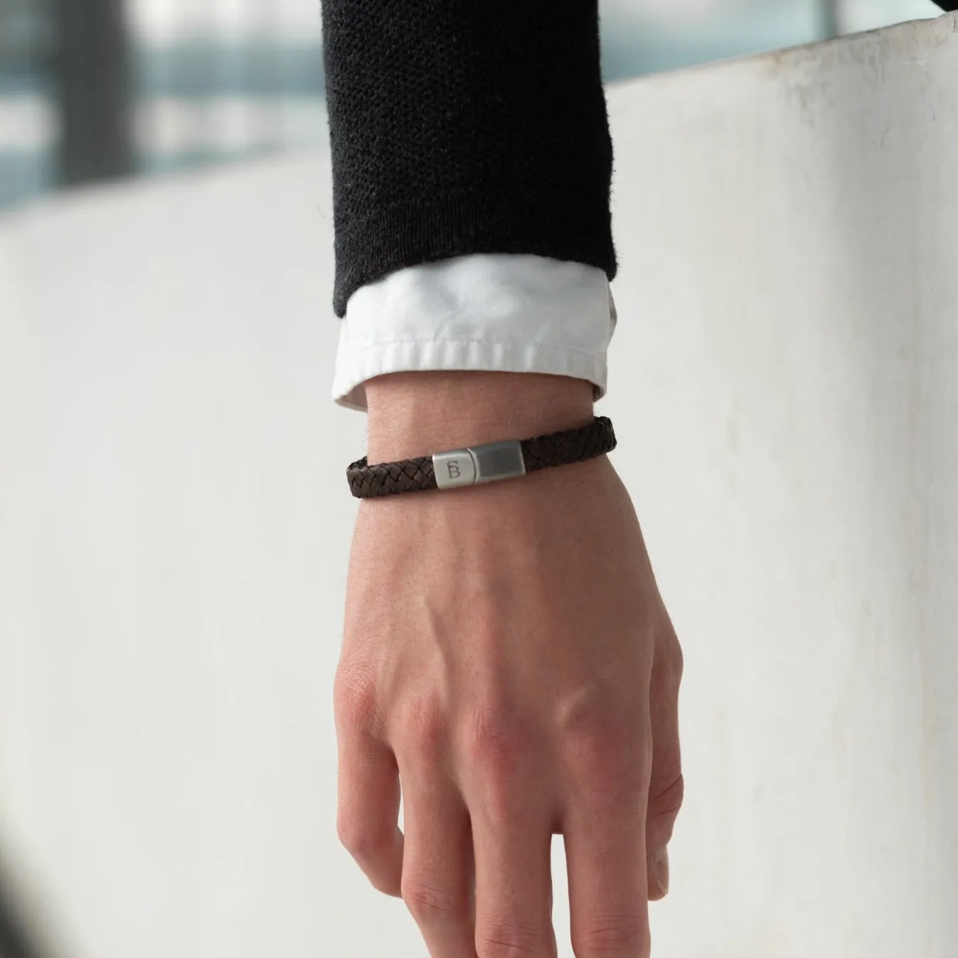 Leather Bracelet Riley - Vintage Brown