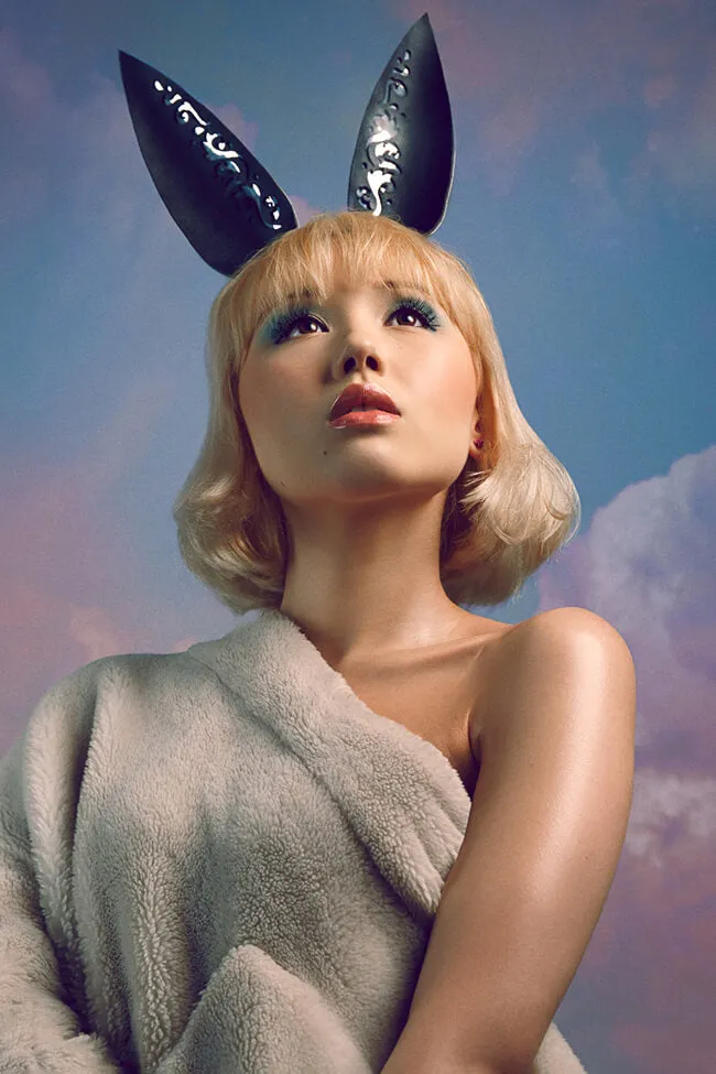 Leather Bunny Ears Headband