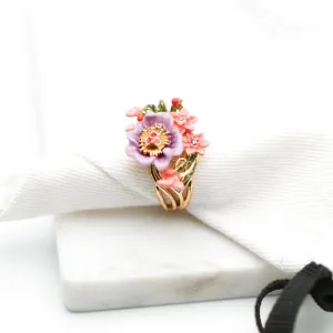 Les Néréides delicate Flower Ring Size #5