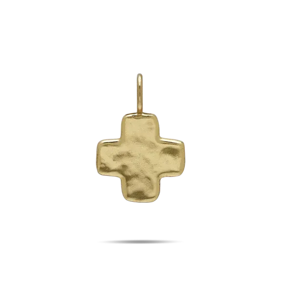 Life in Balance Cross Charm - Large Brass