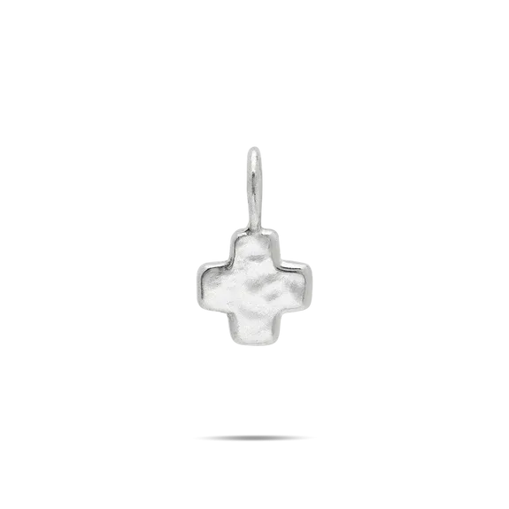 Life in Balance Cross Charm - Small Silver