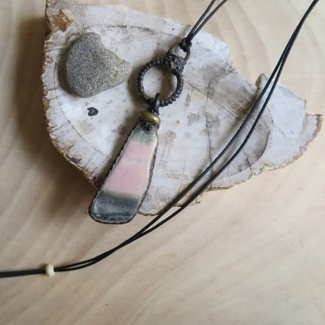 Lou Zeldis vintage pink rhodochrosite necklace