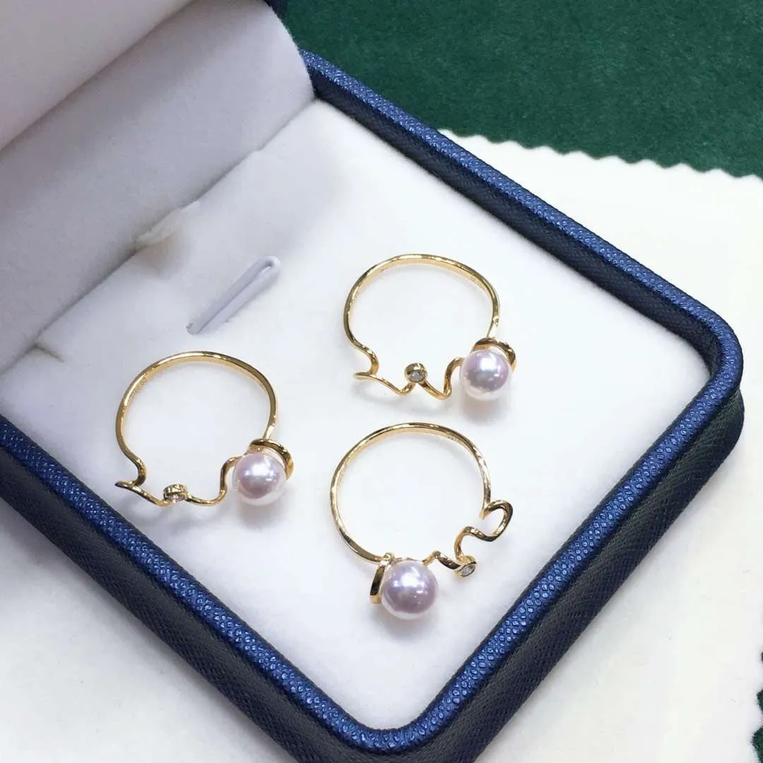 Love Collection White Akoya Pearl & Diamond Ring in G18k