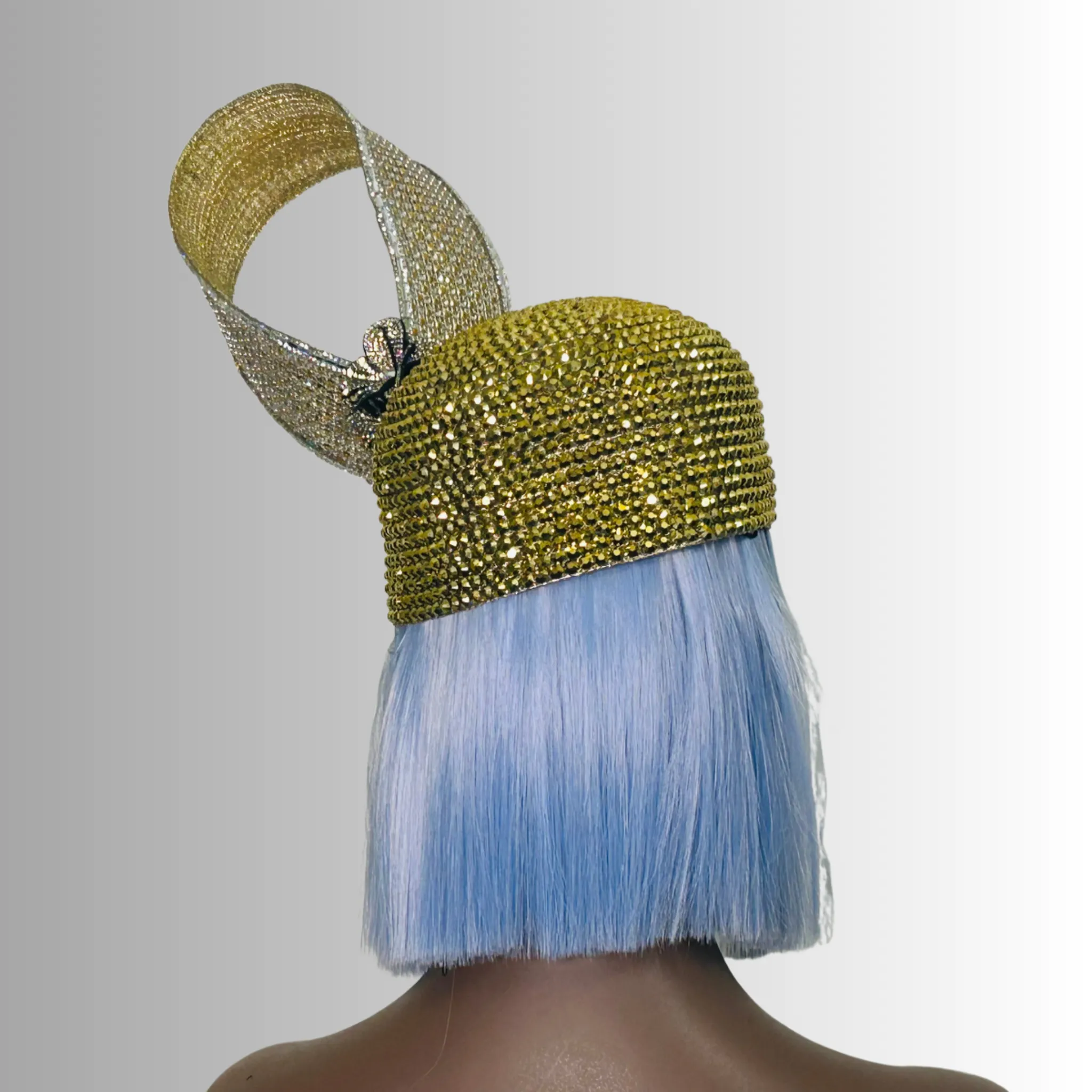 Lumiere Crystal Laden Bubble Hat - Gold