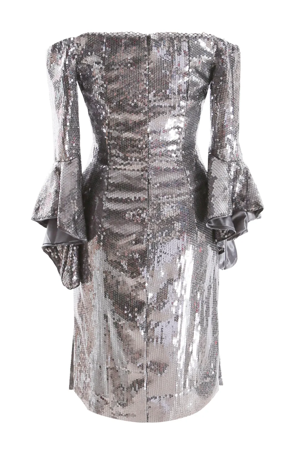 MACloth Bell Sleeve Short Off Shoulder Homecoming Cocktail Dresses for Women