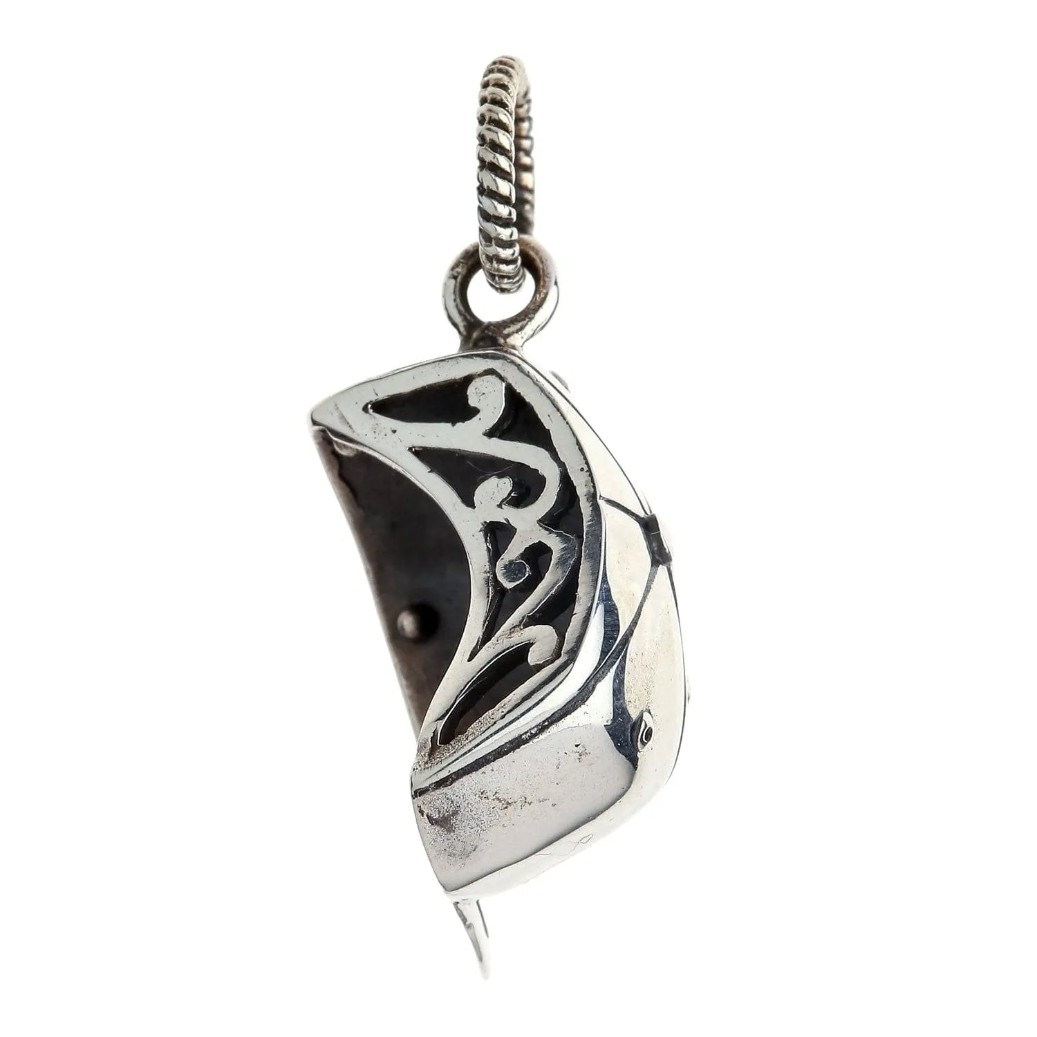 Marijuana Leaf Cap 925 Sterling Silver Pendant