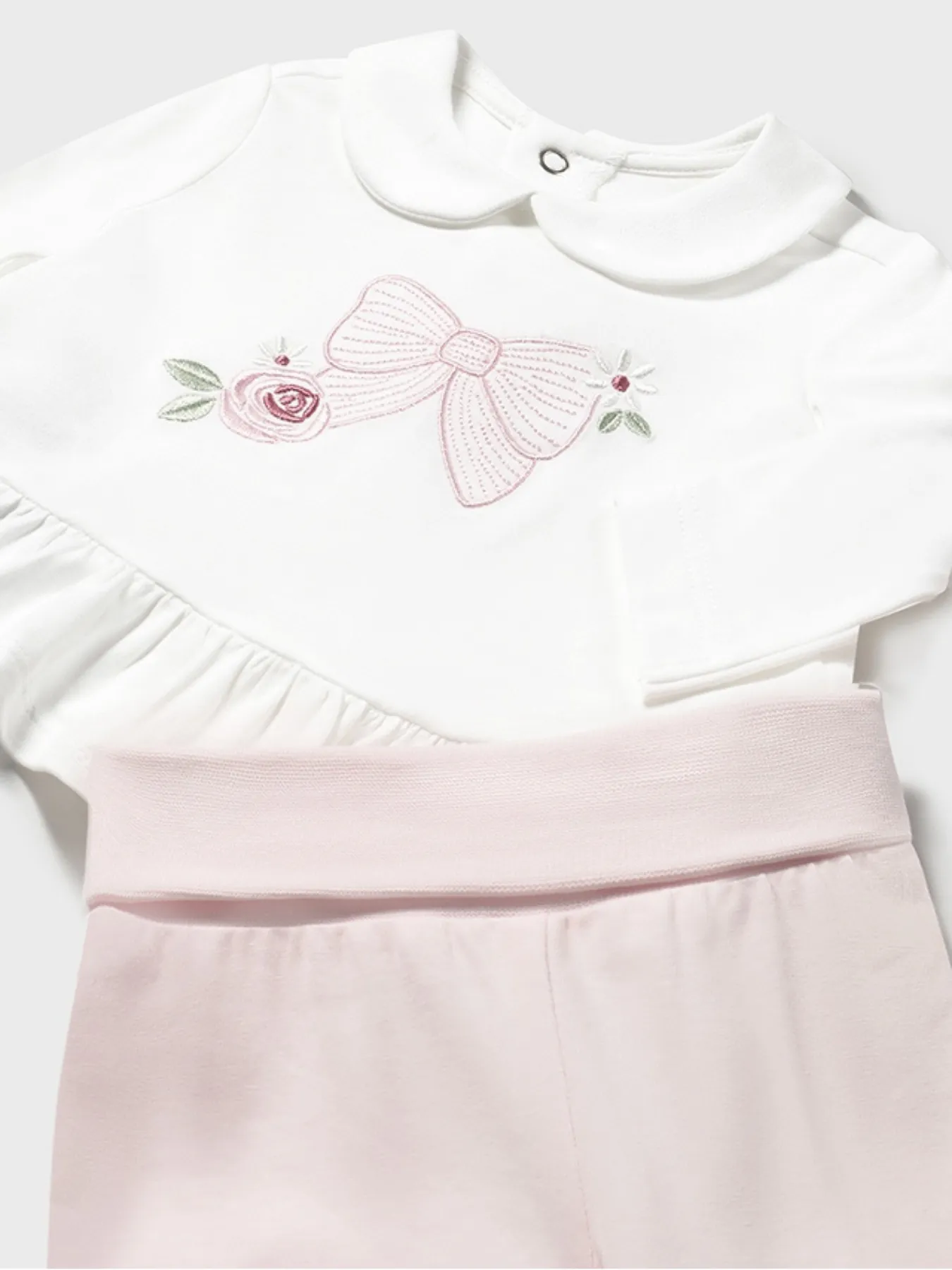 Mayoral Baby Girl Pink & White Flower Set
