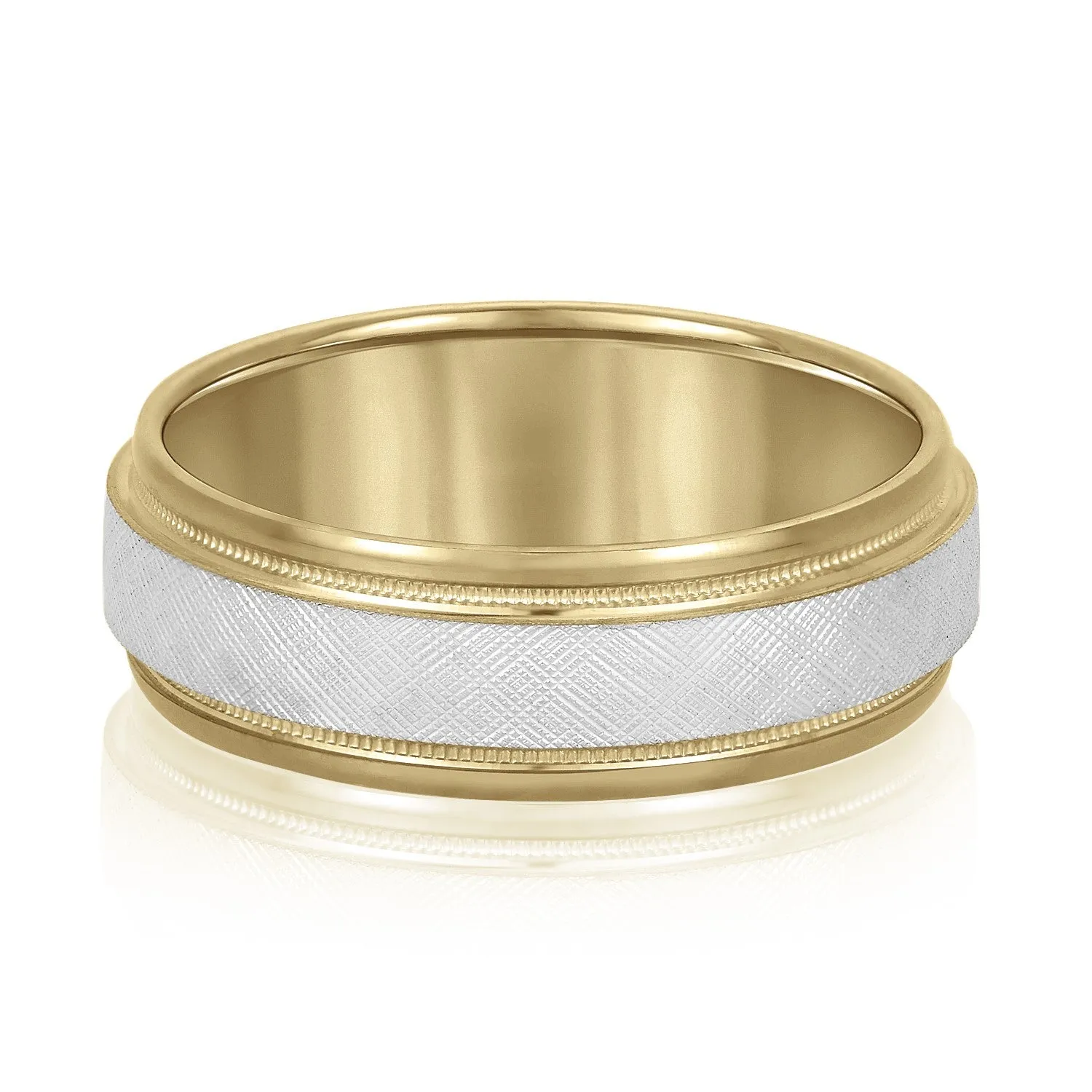 Men's Band With Florentine Finish And Milgrain Accents