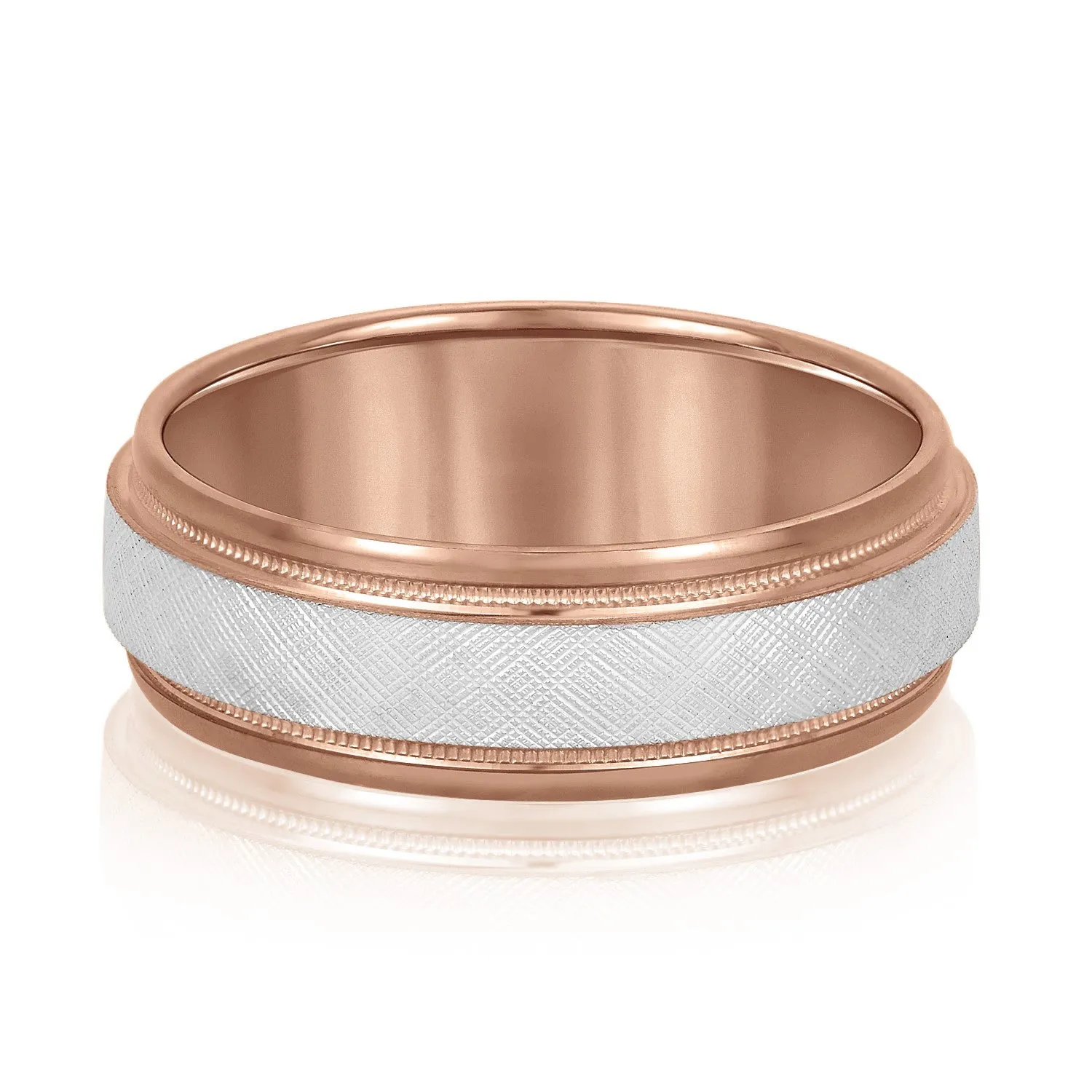 Men's Band With Florentine Finish And Milgrain Accents
