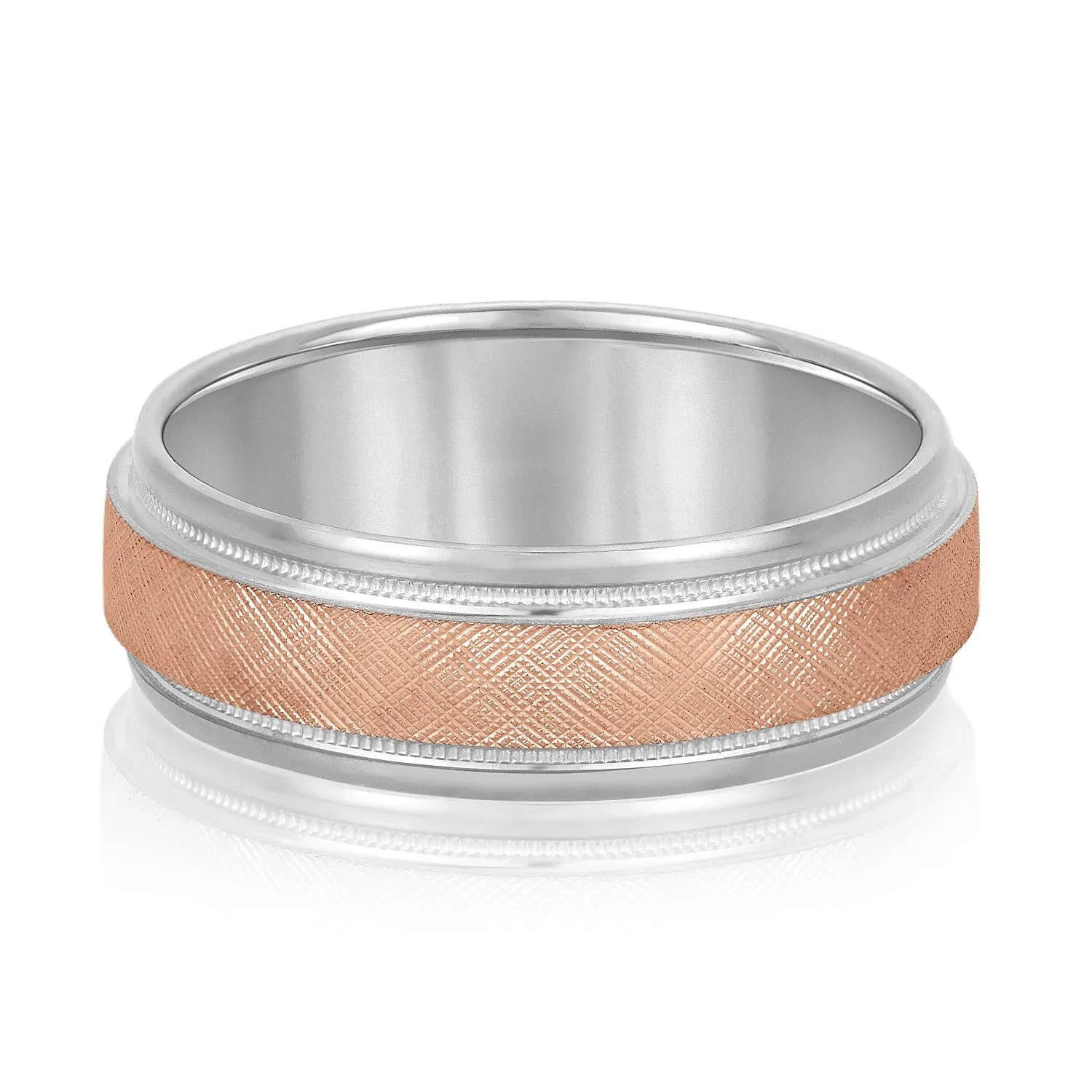 Men's Band With Florentine Finish And Milgrain Accents