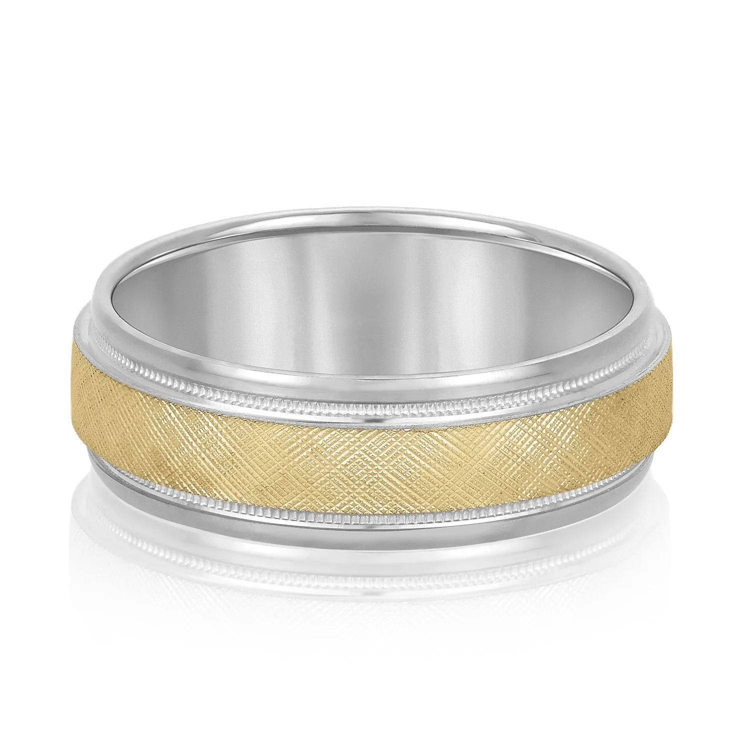 Men's Band With Florentine Finish And Milgrain Accents
