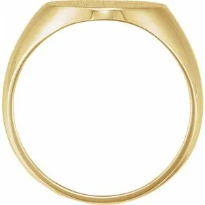 Men's Traditional Engravable Signet Ring, Choose from Sterling Silver, 10k, 14k, or 18k Gold