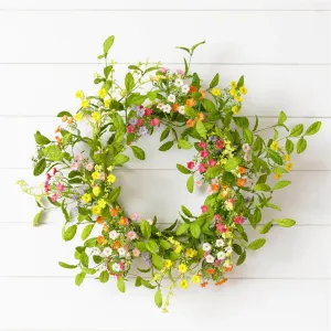 Mini Multicolored Flower Wreath