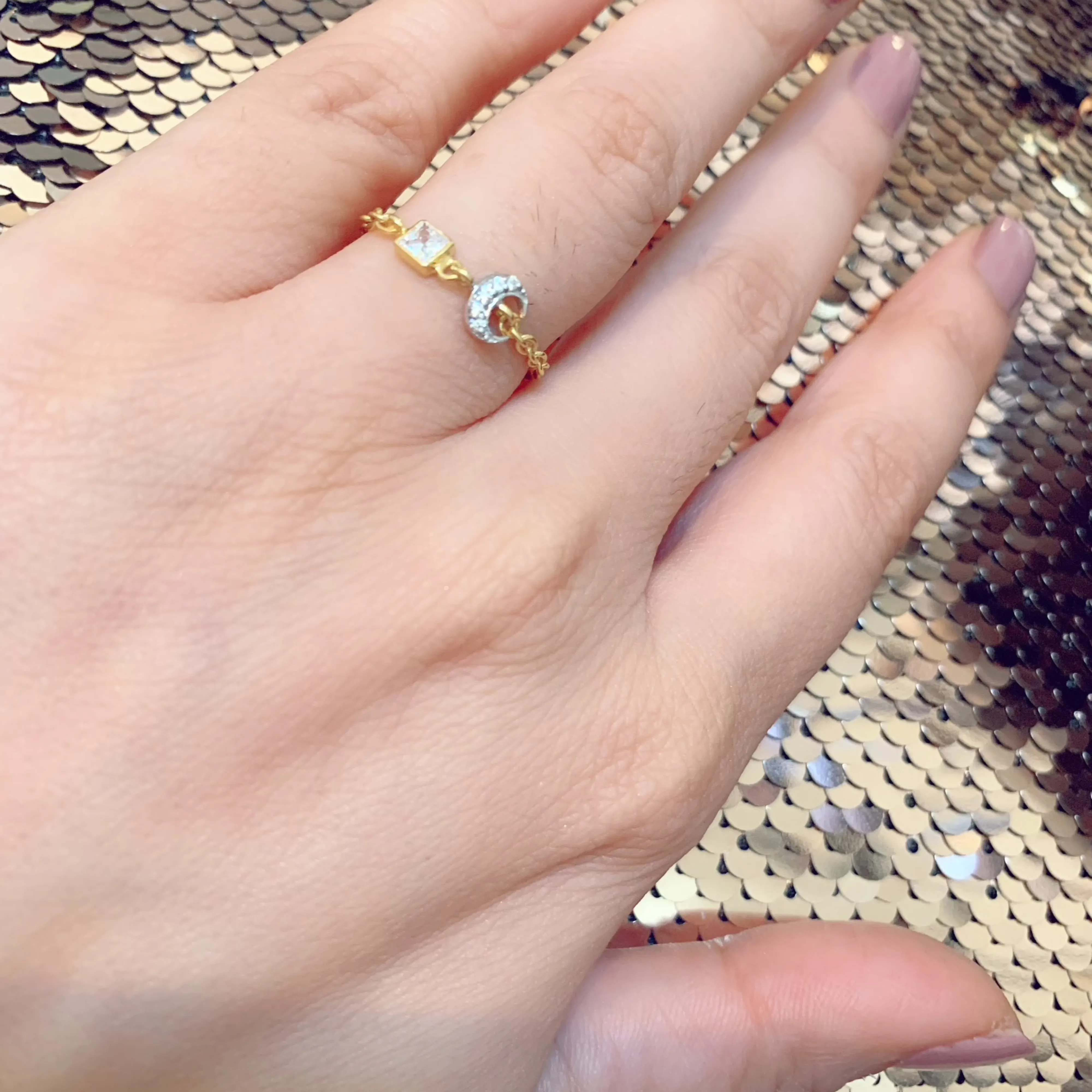 Moon Chain Ring