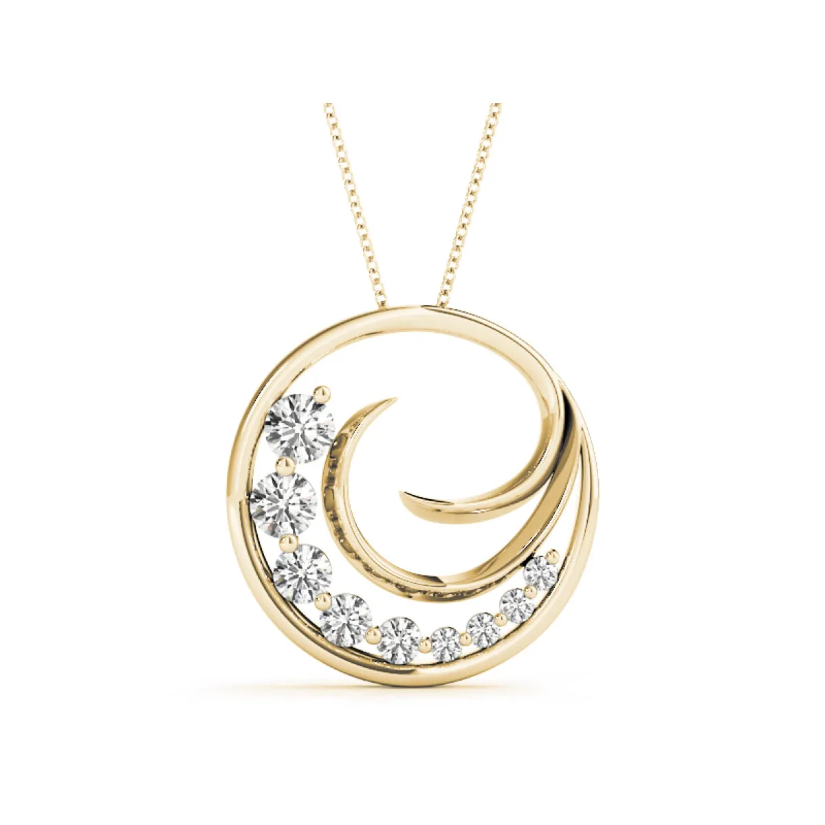 Moon Journey Diamond Pendant