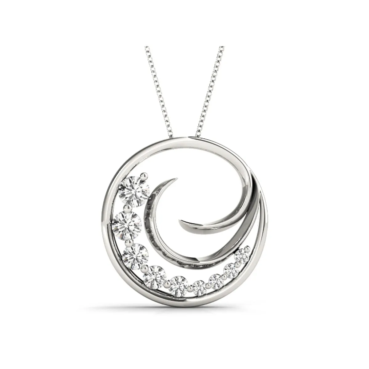 Moon Journey Diamond Pendant