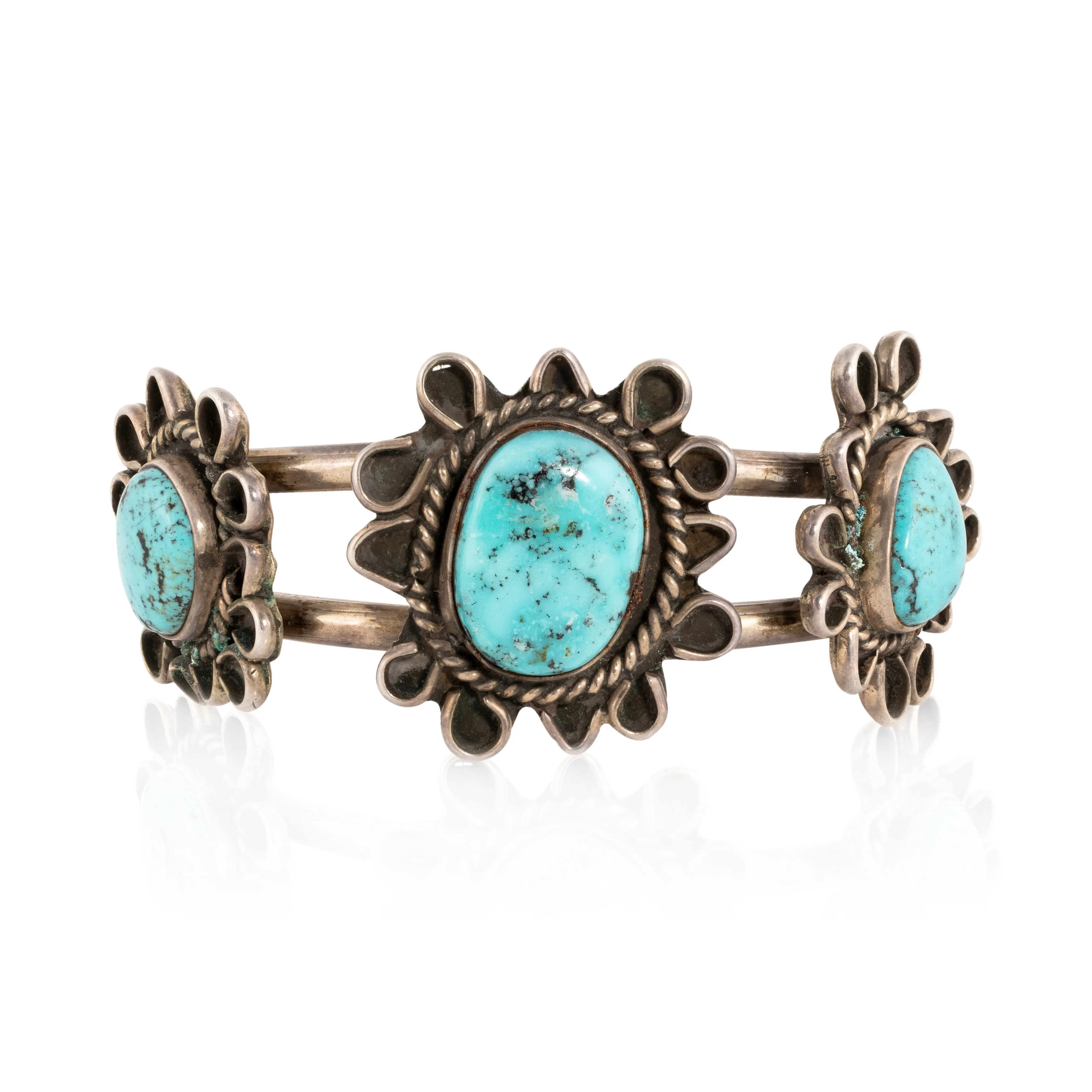 Morenci Turquoise Flower Bracelet