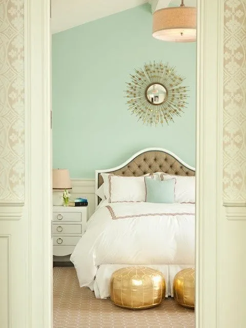 Moroccan Metallic Leather Poufs