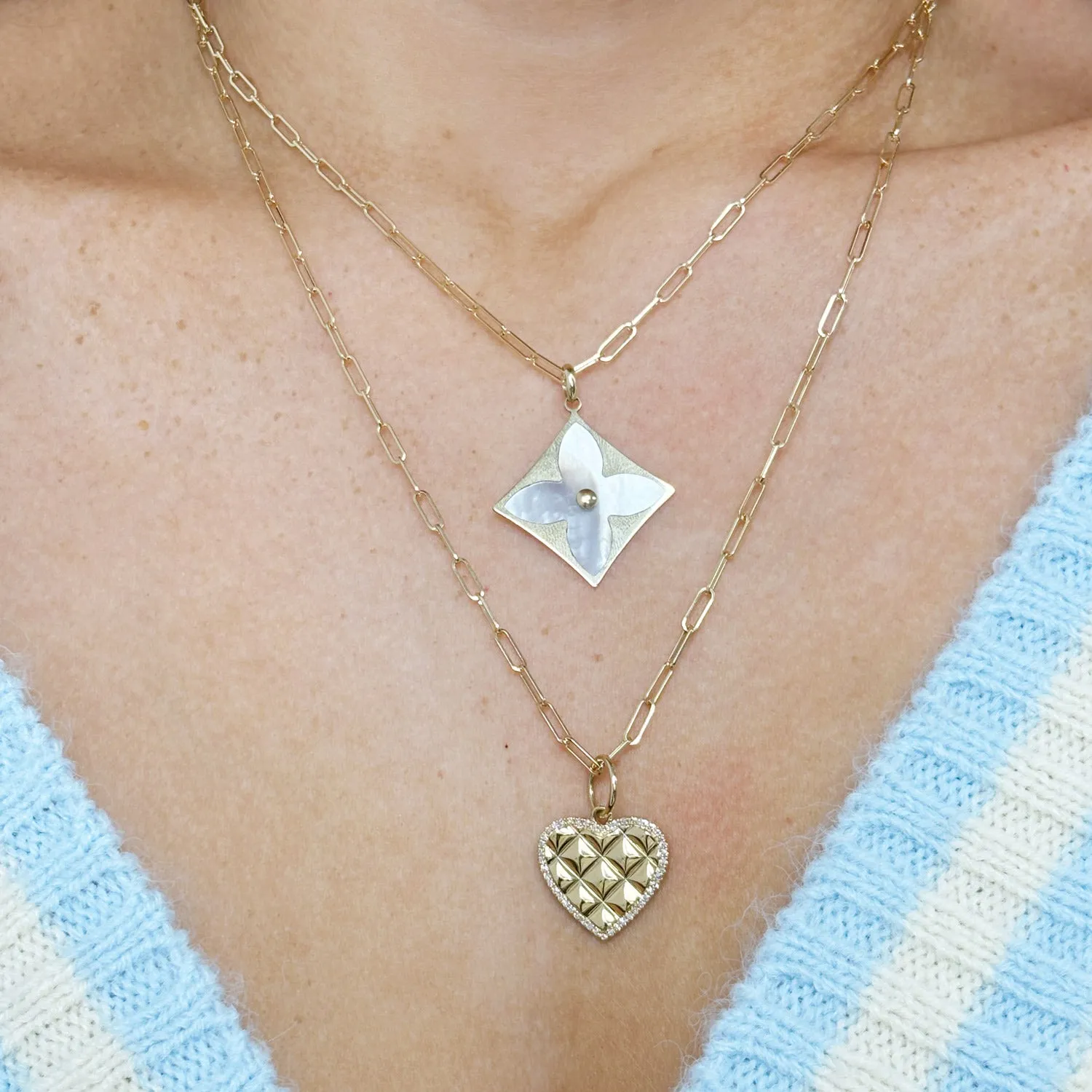 Mother of Pearl Luxe Flower Charm