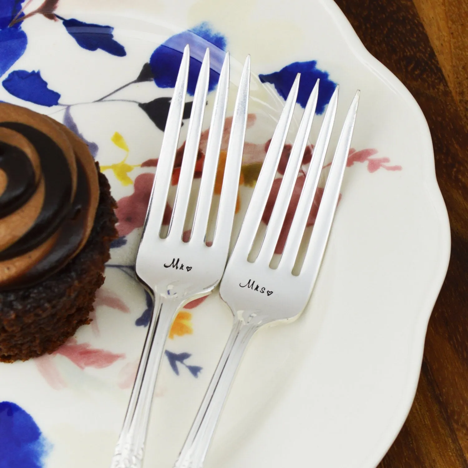Mr & Mrs Vintage Fork Set