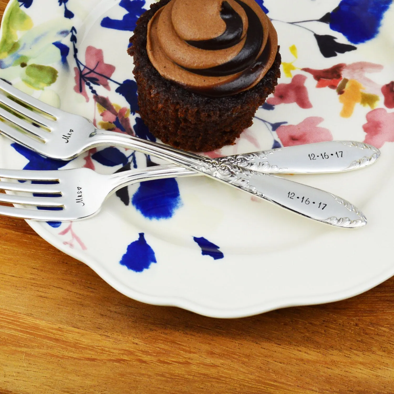 Mr & Mrs Vintage Fork Set