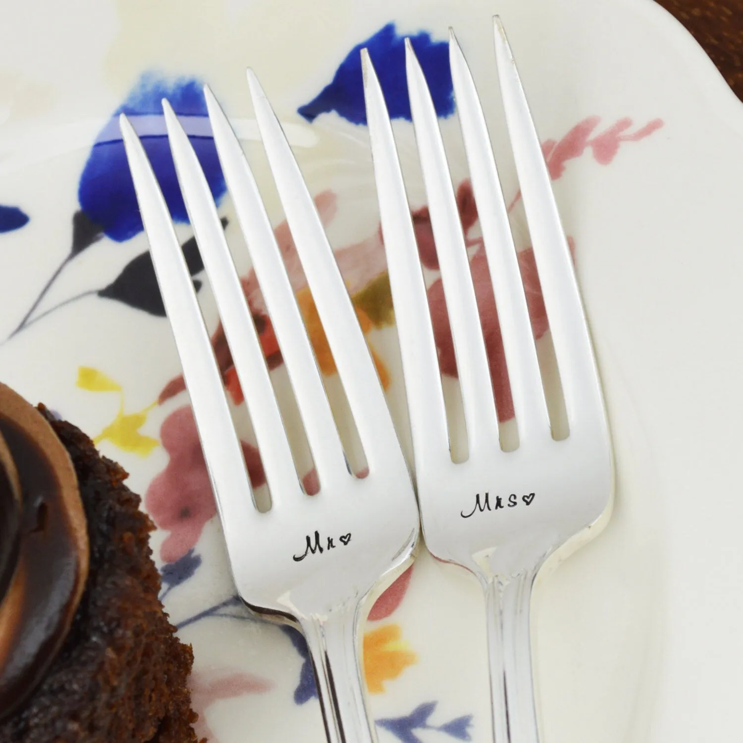 Mr & Mrs Vintage Fork Set