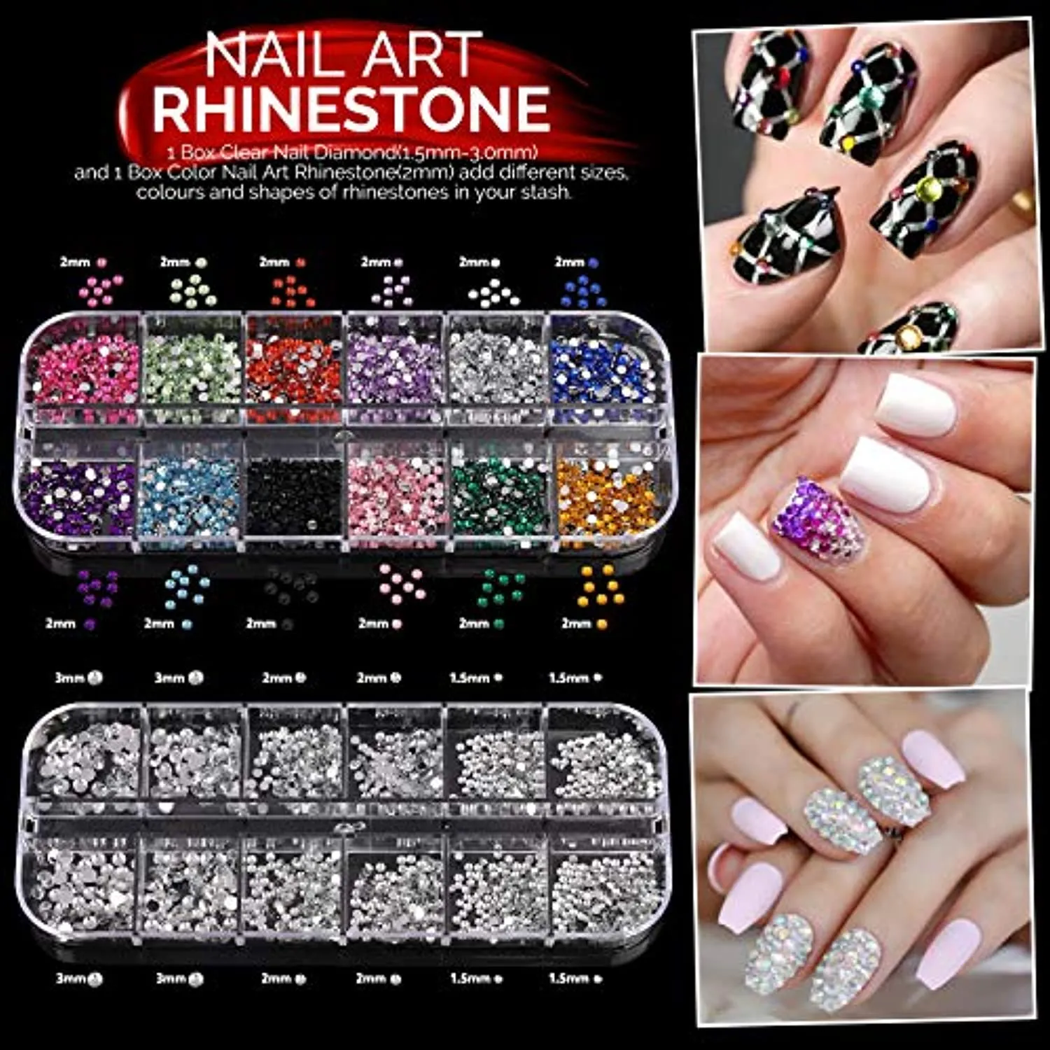 Nail Art Brushes Kit, Teenitor Nail Art Tool with Nail Dotting Tools, 3D Butterfly Nail Art Stickers, Nail Art Rhinestones and Pick Up Tweezer, Nail Foil Flakes, Nail Art Striping Tape