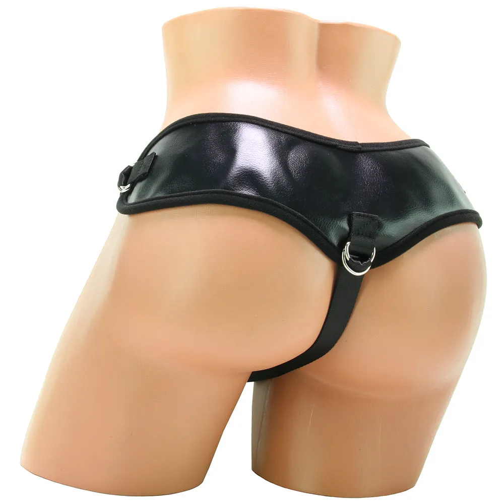 Natural Realskin Squirting Penis W/Adjustable Harness 6in Flesh