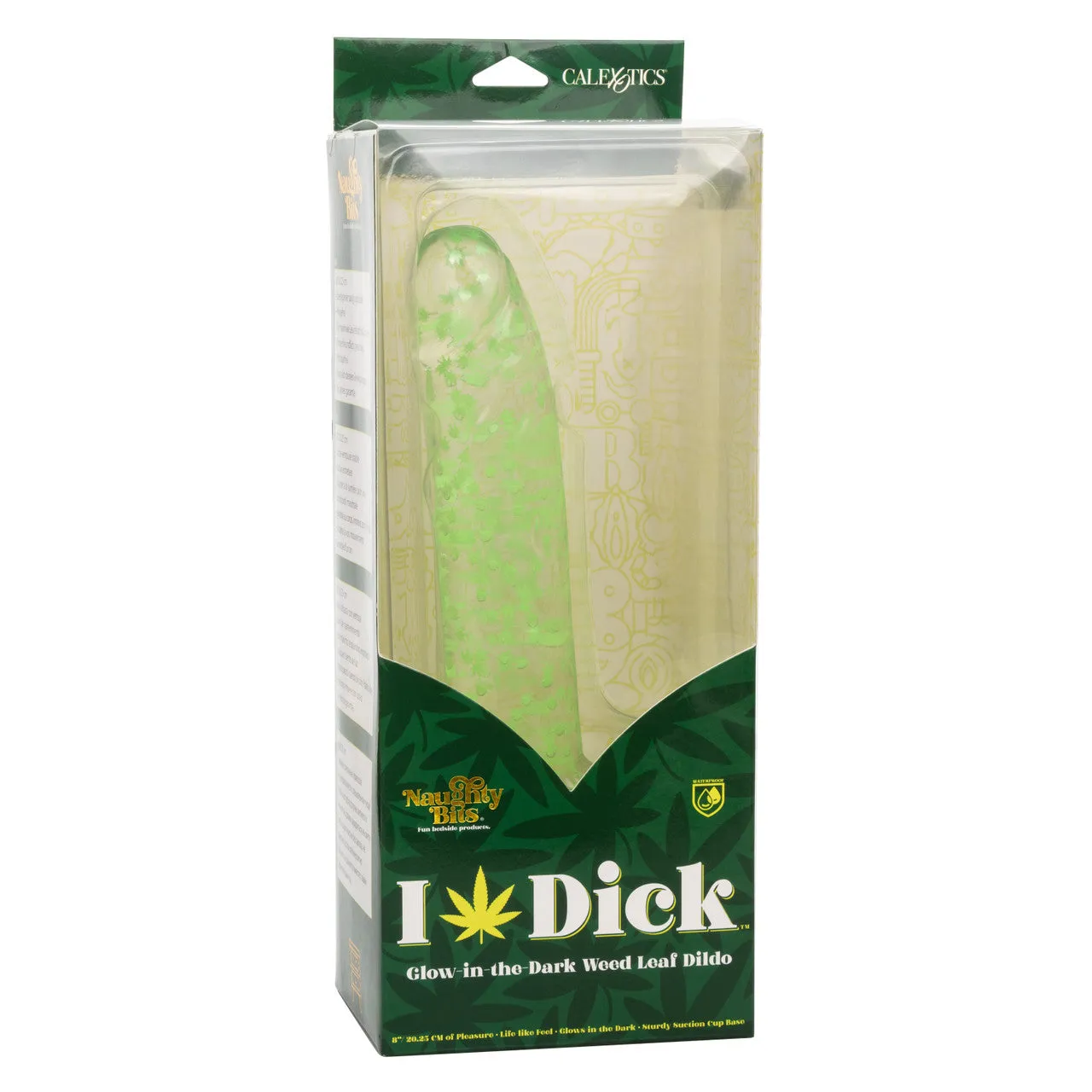 Naughty Bits I Leaf Dick GID Weed Dildo