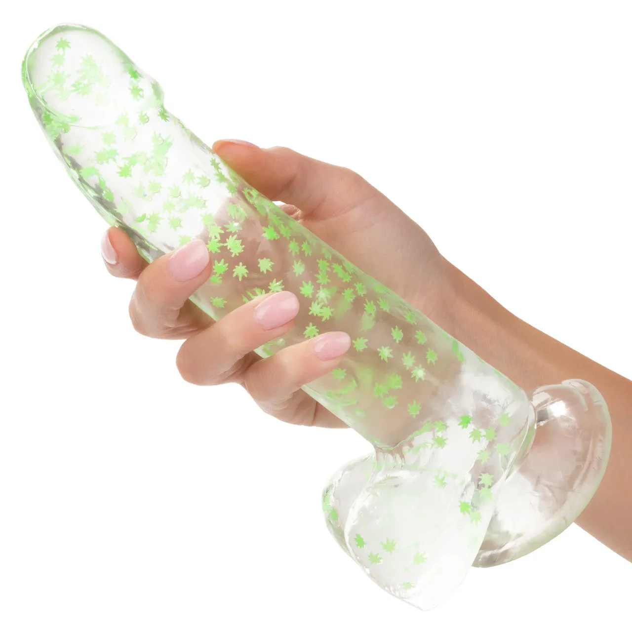 Naughty Bits I Leaf Dick GID Weed Dildo